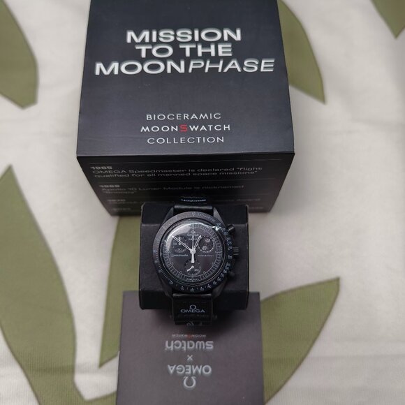 Swatch x Omega Moonswatch Moonphase Black Watch - Picture 3 of 7